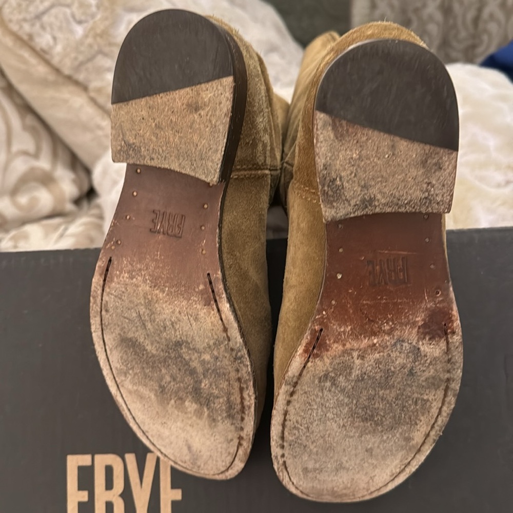 Frye Tan Suede Knee-High Boots - Picture 3 of 5